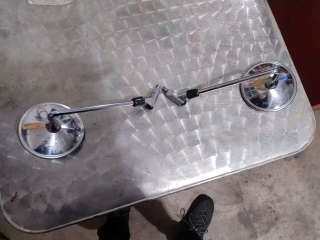 Espejos moto retro cromados