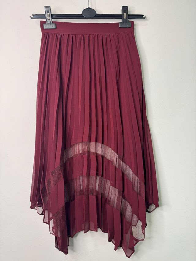 Falda The Kooples plisada roja