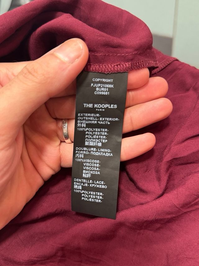 Falda The Kooples plisada roja