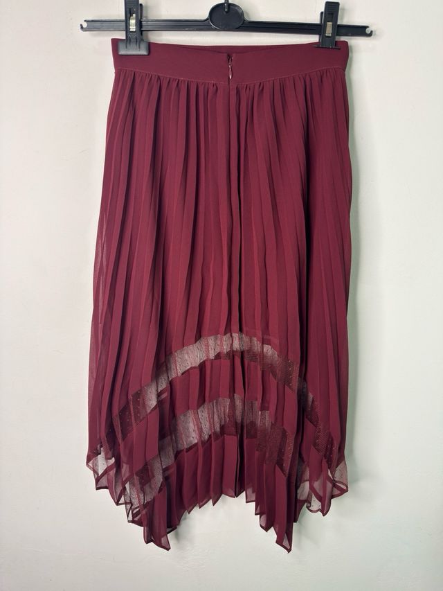 Falda The Kooples plisada roja