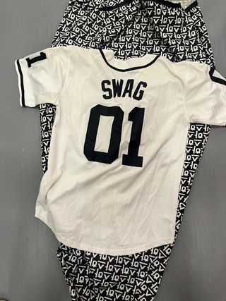 Camiseta FAKE Baseball Blanca Talla M