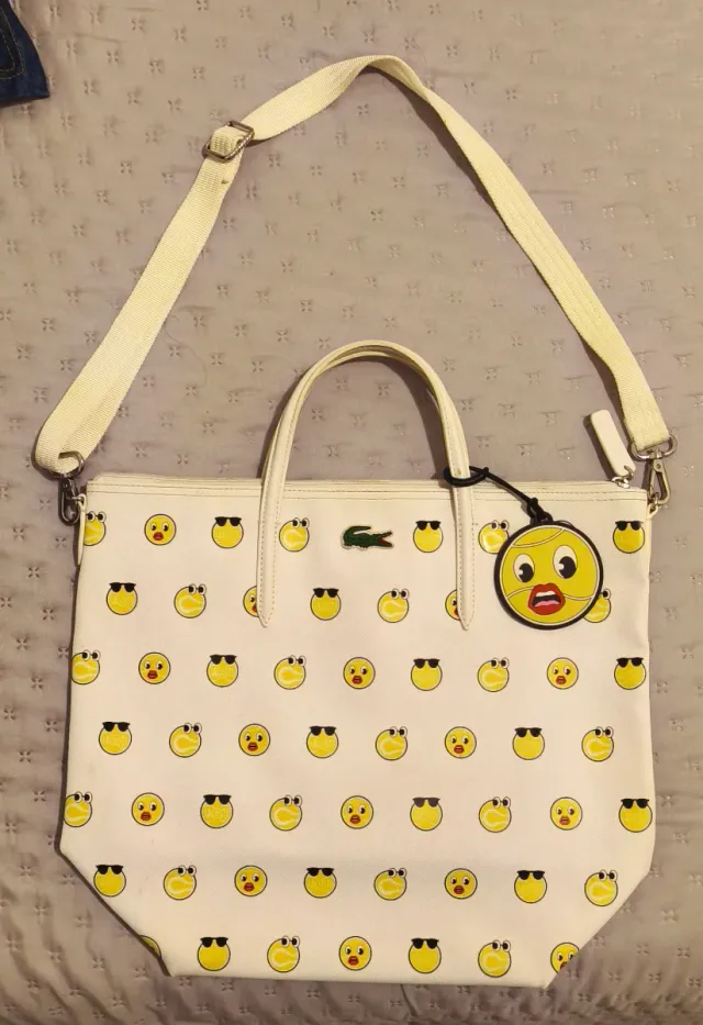 Borsa Tote Bag Lacoste Yazbukey Emoji