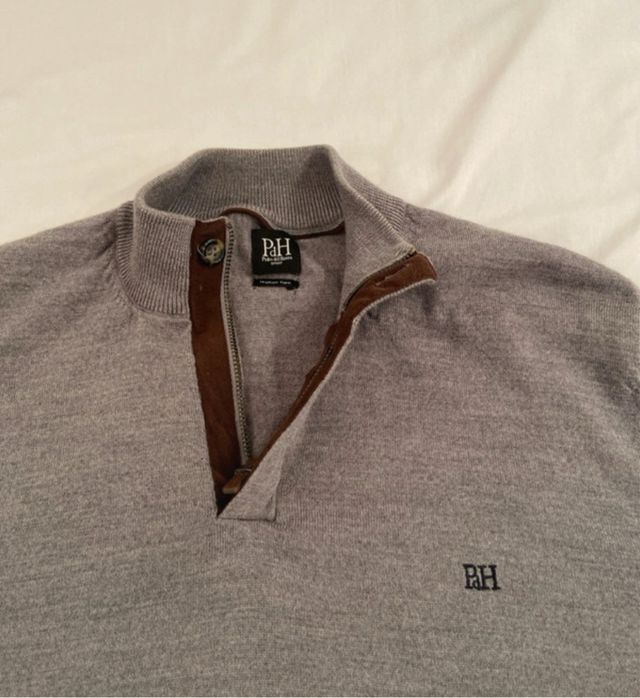 Jersey Pedro del Hierro gris cremallera