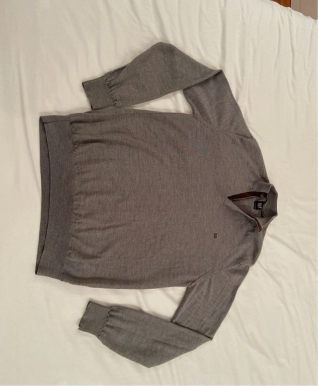 Jersey Pedro del Hierro gris cremallera