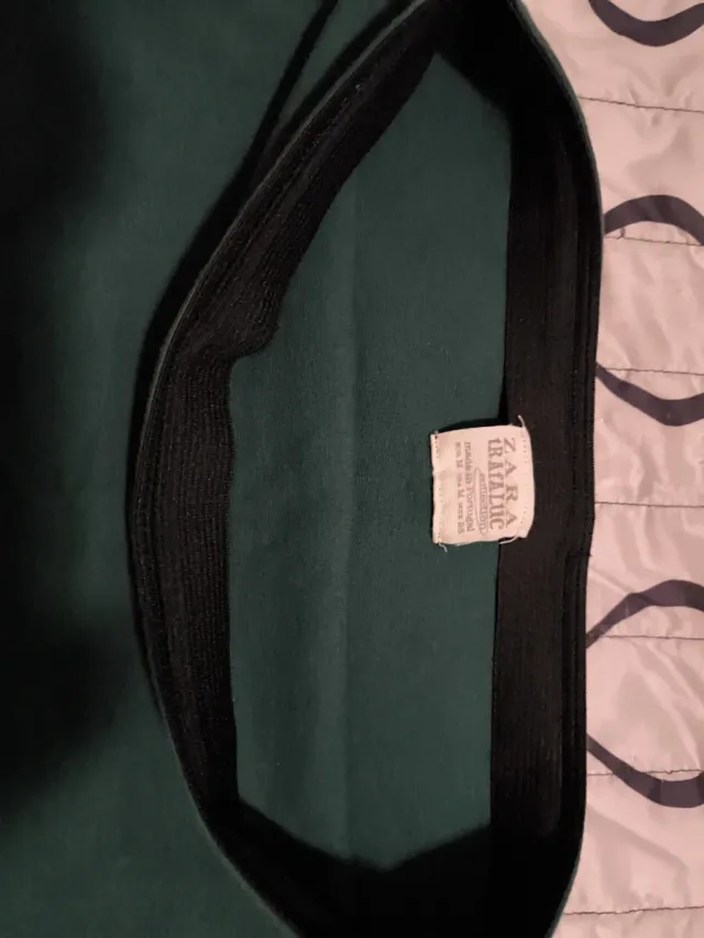 Minifalda Zara Verde elástica 