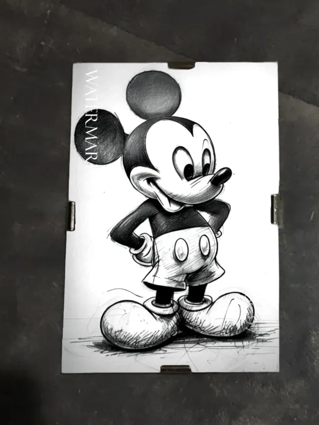 Quadro Mickey Desenho Papel Fotográfico