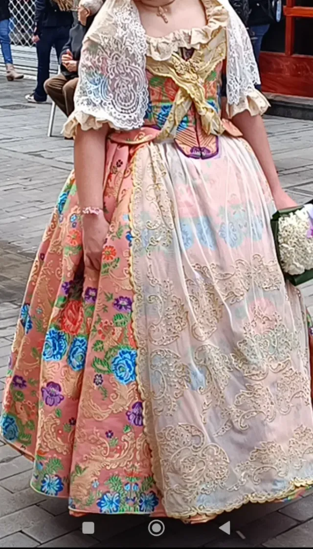 Traje Fallera Adulta/Adolescente Multicolor