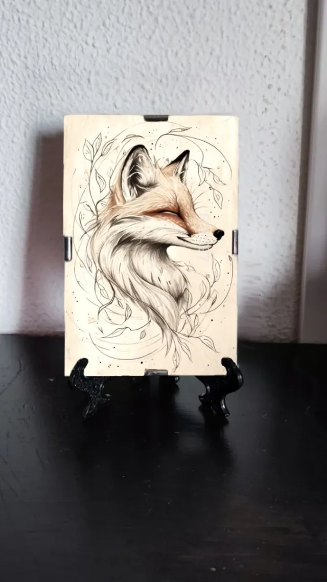 Quadro Raposa em Papel Fotográfico