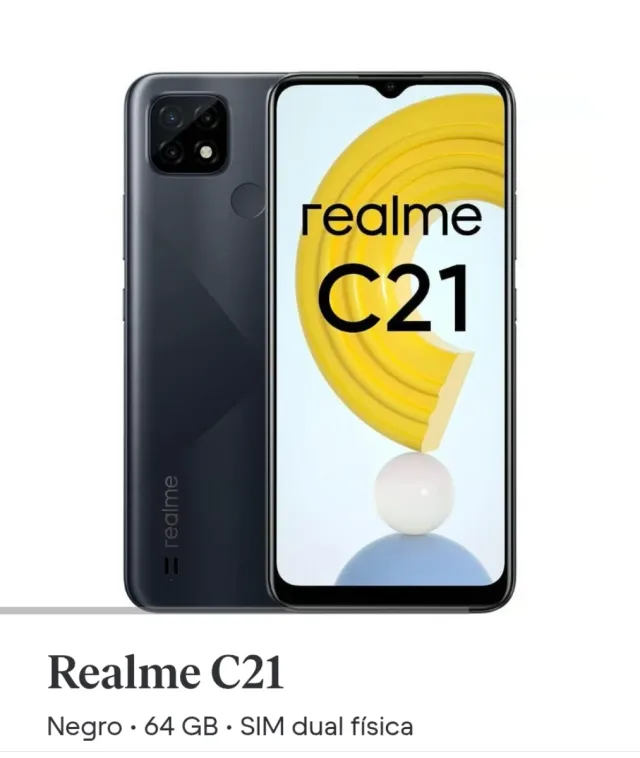 Realme C21 64GB Negro con Cargador