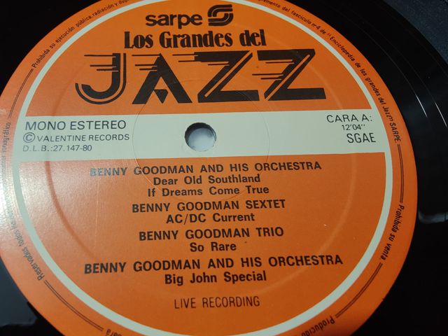 Vinilo Jazz Benny Goodman Los Grandes del Jazz