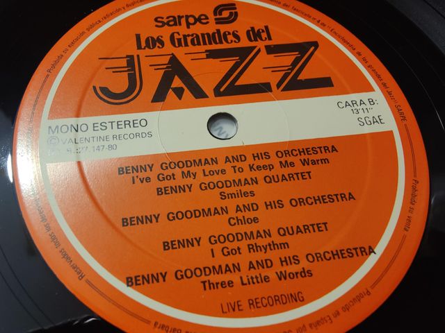 Vinilo Jazz Benny Goodman Los Grandes del Jazz