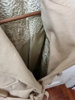 Abrigo largo beige suave