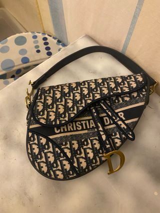 Bolsa Dior Saddle Bege e Preta