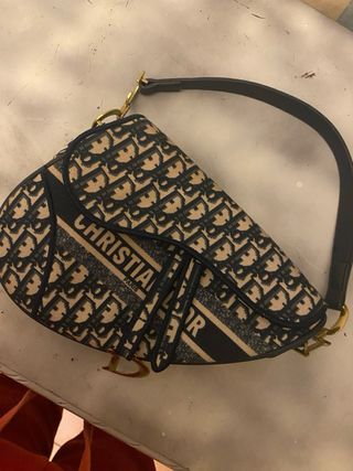 Bolsa Dior Saddle Bege e Preta