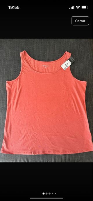 Camiseta tirantes naranja talla XL