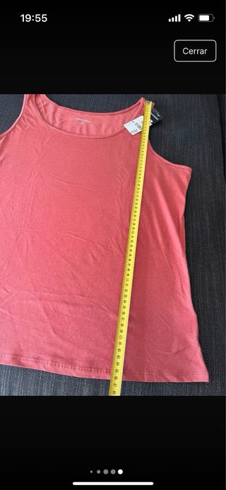 Camiseta tirantes naranja talla XL