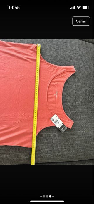 Camiseta tirantes naranja talla XL