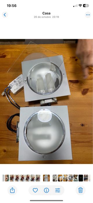 Focos empotrables profesionales (2 unidades)+balas