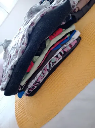 Lote Ropa Mujer Talla S/M hay camisetas, bodys...