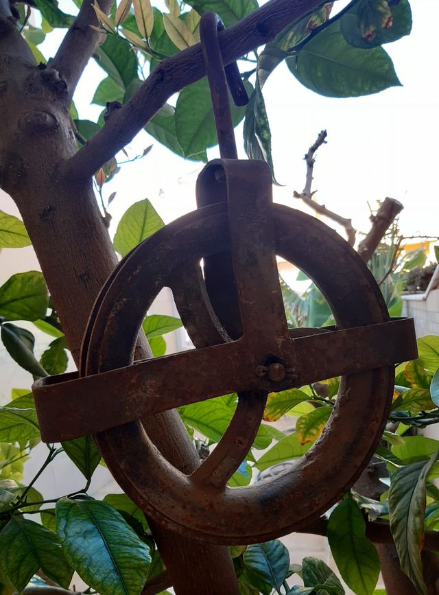 Carrucola vintage antica - puleggia