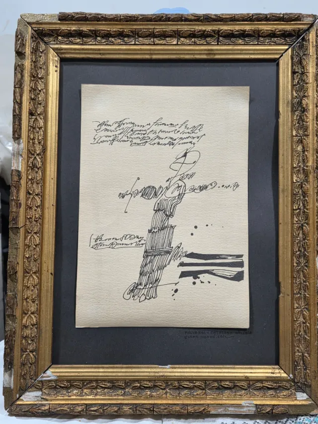 Manolo Millares Dibujo Original o serigrafia