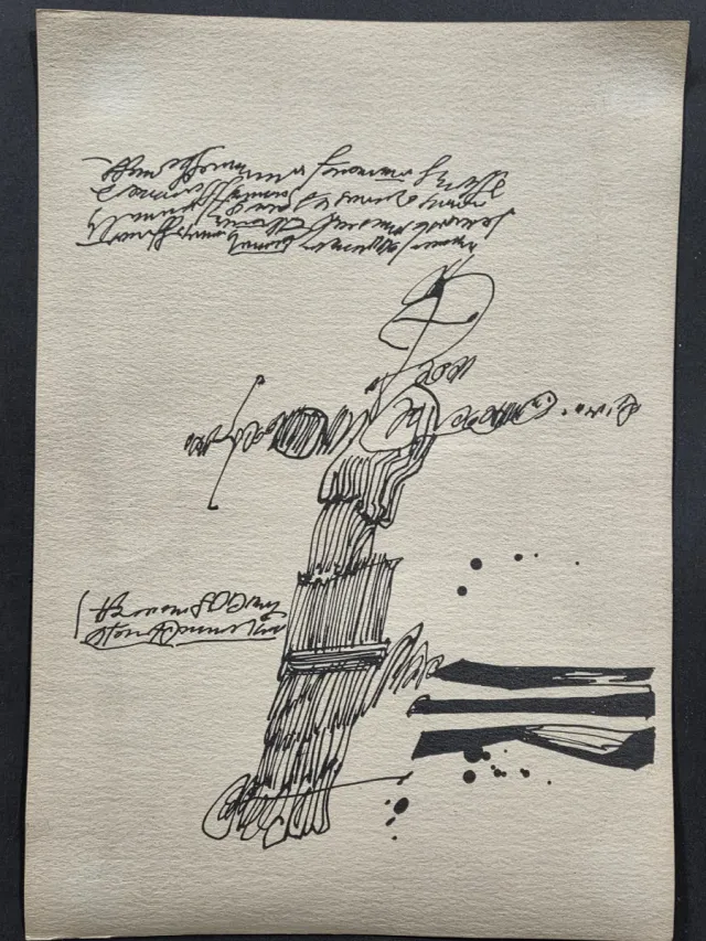 Manolo Millares Dibujo Original o serigrafia