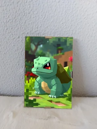 Quadro Bulbasaur x Minecraft Papel Fotográfico
