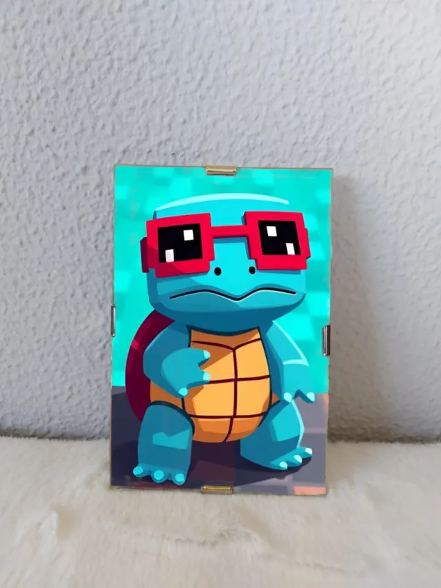 Quadro Squirtle x Minecraft Papel Fotográfico