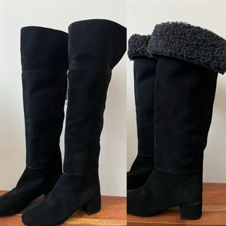 Botas altas Zara ante y borreguito T.37.5