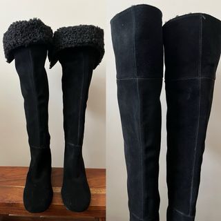Botas altas Zara ante y borreguito T.37.5