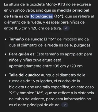 Bicicleta Infantil Monty KY3 Naranja