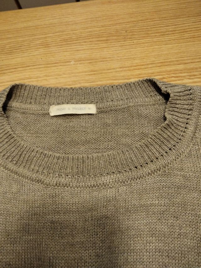 Jersey de lana talla M color gris