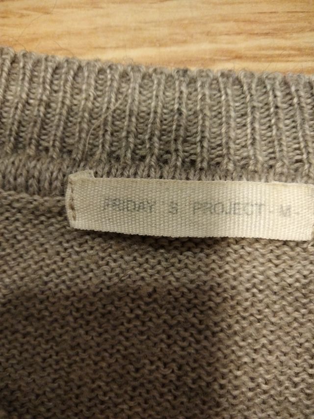 Jersey de lana talla M color gris