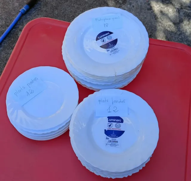 Vajilla Luminarc: Platos Llanos, Postre y Hondos