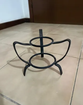 Portavaso in metallo nero