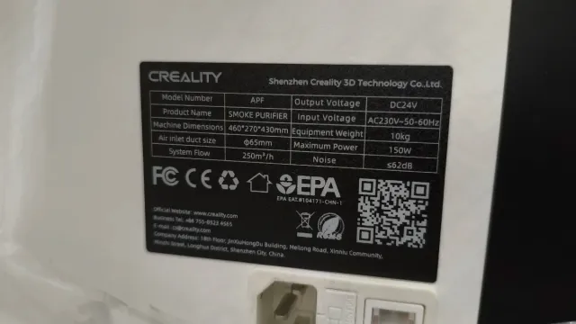 Purificador Aire Creality Nuevo