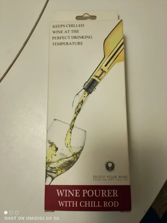 Vertedor y enfriador de vino. ¡Excelente regalo!