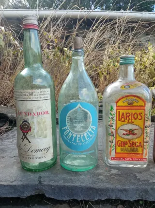 Bottiglie vintage Fundador, Fontecelta, Larios...