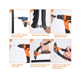 Herramienta Remachadora Preciva + 150 Remaches