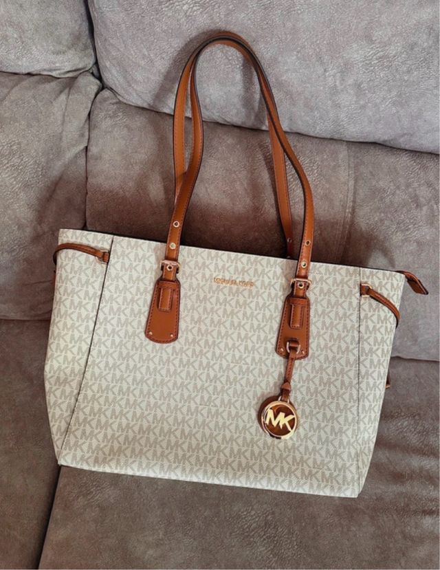 Bolso Michael Kors Blanco y Marrón