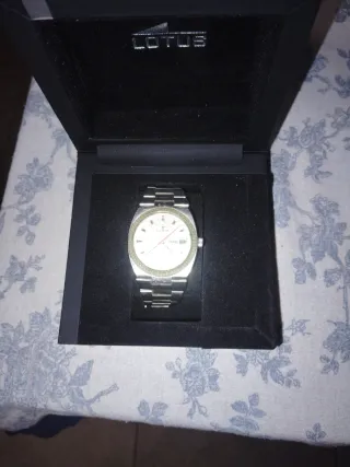 Reloj Edox Diamatic Antiguo Plata Blanco