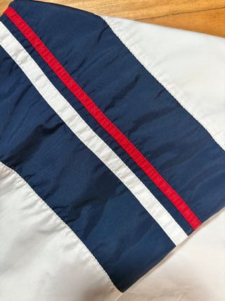 Nike White Windbreaker Navy Red Stripes 90's Retro