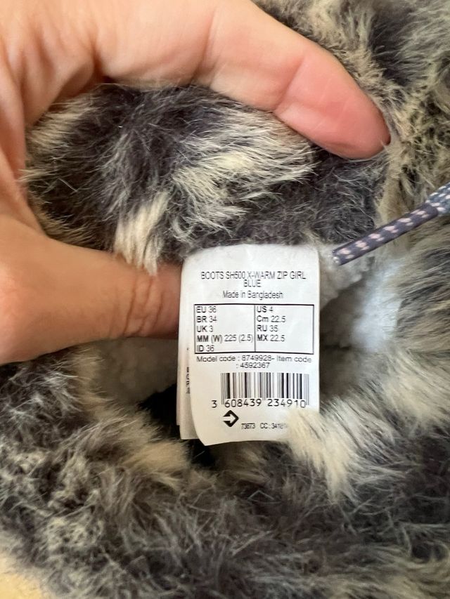 Botas Apres Ski con pelo y cordones