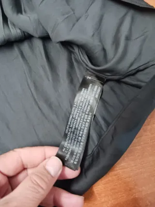 Camisa Massimo Dutti Negra Manga Larga Mujer