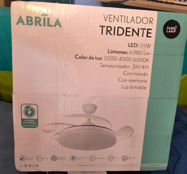 Ventilador de techo Abrila Tridente LED
