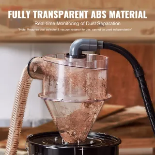 Separatore Polveri Ciclonico Serbatoio Metallo 50L