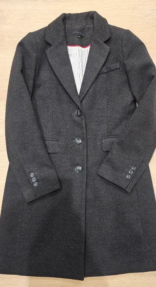 Abrigo paño Tintoretto gris. Talla 38. Nuevo