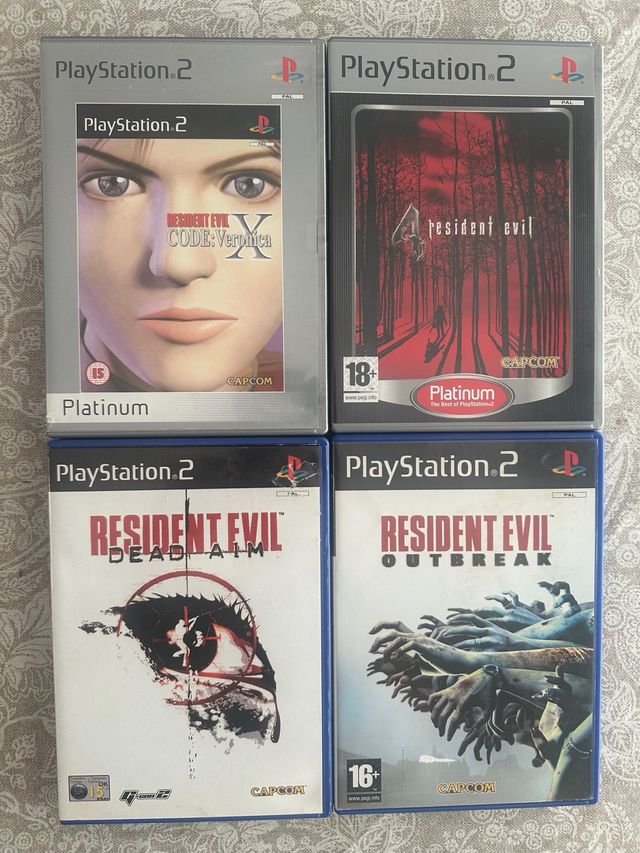 Pack 4 Juegos Resident Evil PS2