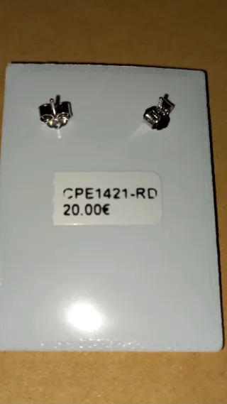 Pendientes colgante Plata de Ley con circonitas