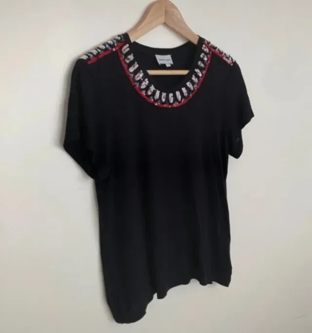 Camiseta manga corta con lentejuelas Bimba y Lola